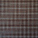 Tan & Brown Plaid Double Sided Cotton Homespun Flannel Fabric Fat Quarter FQ