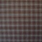 Tan & Brown Plaid Double Sided Cotton Homespun Flannel Fabric Fat Quarter FQ