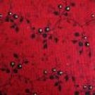 FQ Tiny Black Flowers on Red In the Beginning Blended Collection Fabric Fat Quarter