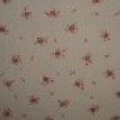 Bolt End Vintage Brown & Orange Flowers on Cream or Tan 1/2+ Yard