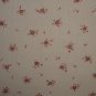 1/2+ Yard Vintage Brown & Orange Flowers on Cream or Tan Bolt End