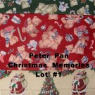 +/- 8 Yards Peter Pan Christmas Memories 4 Designs Cotton Quilt Fabric Lot #1