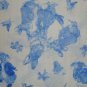 FQ Beatrix Potter Character Toss in Blue Toile Cotton Fabric Fat Quarter