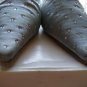 Formal Dressy Diamante Satin Silver Slip-ons Mules