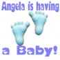 6 Baby Shower Custom Favors Votive Candles Blue Footprints Personalized