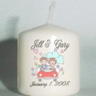 6 Wedding Bridal Shower Custom Favors Votive Candles Just Married Personalized