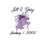 6 Personalize Wedding Bdridal Shower Custom Favors Votive Candles Purple Bells