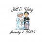 6 Wedding Bridal Shower Custom Favors Votive Candles Vintage Couple Personalized