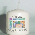6 Birthday Votive Candles Custom Favors or Add to Gift baskets Personalized