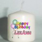 set of 6 Happy Birthday Votive Candles Custom Favors or Add to Gift baskets Personalized
