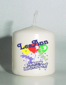 Happy Birthday set of 6 Birthday Votive Candles Custom Favors or Add to Gift baskets Personalized