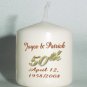 50th ANNIVERSARY set of 6 Votive Candles Custom Favors or Add to Gift baskets Personalized
