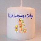 Baby Shower Gift Small Pillar Candles Custom Favors or Add to Gift baskets Personalized