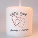 Wedding Bridal Shower Small Pillar Candles Custom Favors Add to Gift baskets Personalized