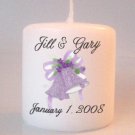 Wedding Bells Bridal Shower Small Pillar Candles Custom Favors Add to Gift baskets Personalized