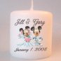 Wedding Mickey Minnie Bridal Shower Small Pillar Candles Custom Favors Add to Gift baskets