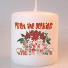 Christmas Small Pillar Candles Custom Favors Add to Gift baskets Personalized