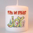 Christmas Holiday Small Pillar Candles Custom Favors Add to Gift baskets Personalized