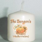 set of 6 Halloween Pumpkin Votive Candles Custom Favors or Add to Gift baskets Personalized