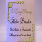 MEMORIAL Gold Hearts 6 inch Pillar Candles Custom Personalized