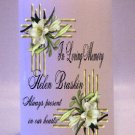 MEMORIAL White Lillies 6 inch Pillar Candles Custom Personalized