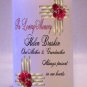 MEMORIAL Gold Red Roses 6 inch Pillar Candles Custom Personalized