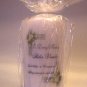 MEMORIAL White Lillies 6 inch Pillar Candles Custom Personalized