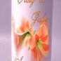 UNITY Orange Flowers 9 inch Pillar Candles Wedding Custom Personalized