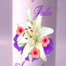UNITY Spotted Lilly 9 inch Pillar Candles Wedding Custom Personalized