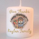 Thanksgiving Turkey Small Pillar Candles Custom Favors Add to Gift baskets Personalized