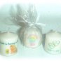 6 Custom Candles TWINS Baby Shower Favors Votive Candles Personalized