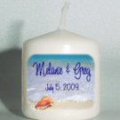6 Beach Wedding Bridal Shower Custom Favors Votive Candles or Add to Gift baskets
