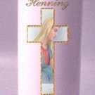 Baptisim, Communion, Confirmation 8 inch Pillar Candles Custom Personalized #1