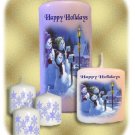 HOLIDAY Candle 5 Piece SET Candles Centerpiece or Add to Gift baskets