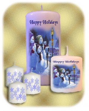 HOLIDAY Candle 5 Piece SET Candles Centerpiece or Add to Gift baskets