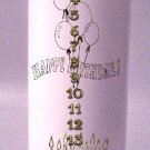 Gold Design COUNTDOWN Birthday 8 inch Pillar Candle - SCENTED