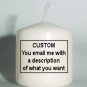 Your Logo or Artwork Small 3 inch Pillar Candles Custom Favors Add to Gift baskets Personalized