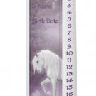 COUNTDOWN Birthday Purple Unicorn 8 inch Pillar Candle - SCENTED
