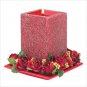 39237 Red Stardust Candle
