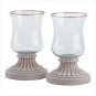 31503 Gold-Edged Hurricane Candle Lamps