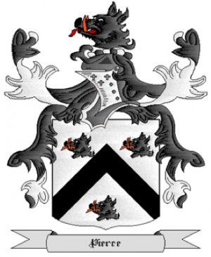 Pierce Coat of Arms in Cross Stitch