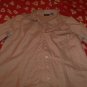 Plus Size pink button up with black stripes - 1x