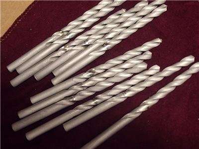 Precision Drills Size #1 Jobber Chrome Coated Lot of 60 Drills 23d