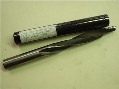New York Twist 3/4 Inch Line Block Drill Slow Spiral, 5k