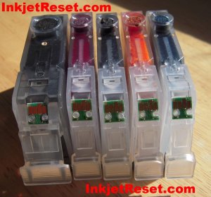 IP4500 MX850 - RESETTER + 5 reset OEM Canon Chips - Cli-8 cyan, black, magenta, yellow & Pgi-5 black