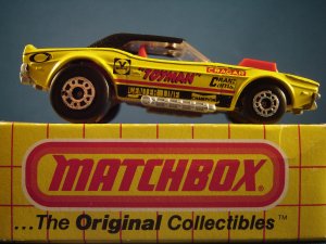 Die Cast Matchbox Superfast series Racing Toyman Dodge Challenger in yellow c. 1975