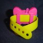 Vintage 1994 Blue Pink And Yellow Polly Pocket Bow Wrist Watch By Bluebird Toys