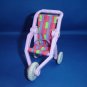 Fisher Price Loving Family Dollhouse Purple Fold Up Jogging Baby Stroller Great Picnics or Camping