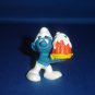 Vintage 1977 Red Cake Smurf  20203 By Schleich PVC