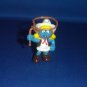 Vintage 1981 Cowgirl Smurfette Smurf With Lasso Rope Vest and Hat 20147 Schleich PVC
